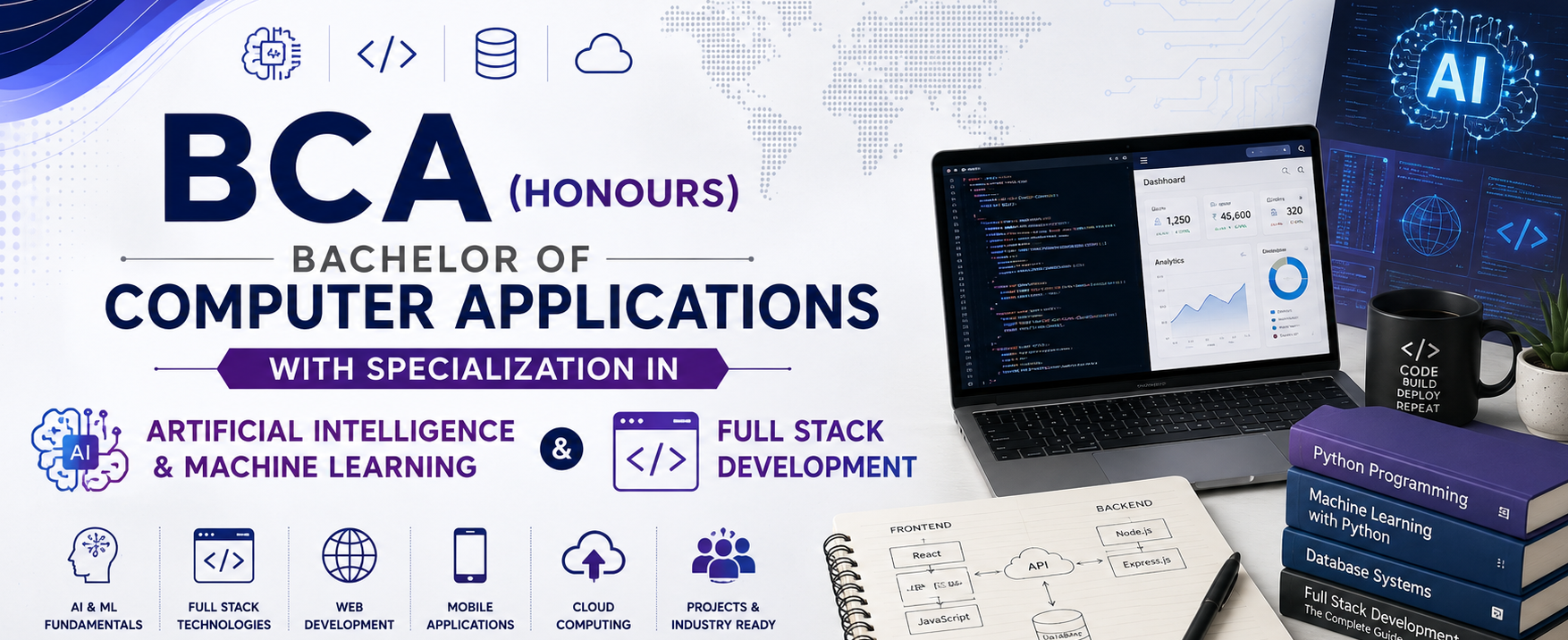 BCA (Honours) with Specialization in Artificial Intelligence and Machine Learning & Full Stack Development